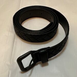 Bottega Veneta Black Woven Leather Belt